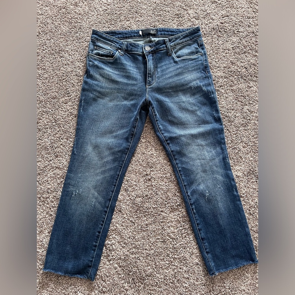 Kut From The Kloth Reese Petite Mid Rise Ankle Straight Leg, 8P.